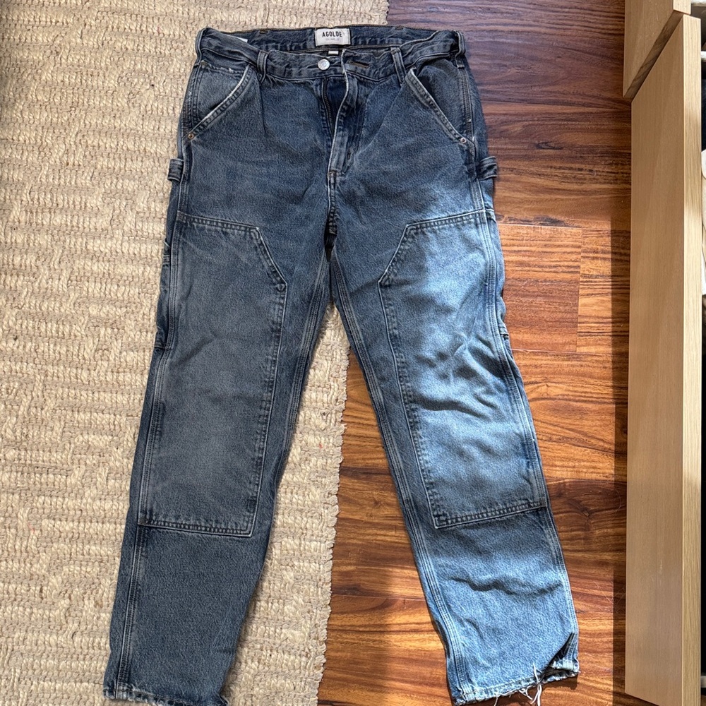 Agolde Dark Blue Straight Leg Pants